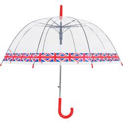 Paraguas de cúpula con ribete Union Jack X-Brella Rojo