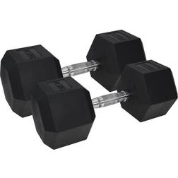 UFE Urban Fitness PRO Hex Dumbbell Rubber Coated (Pair) 22.5kg 22.5kg