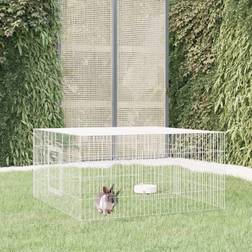 vidaXL Rabbit Cage 110x110x55 Galvanised Iron