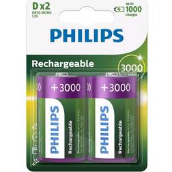 Philips Rechargable D 2-pak