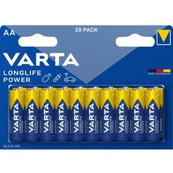 Varta 20 Piles LR6 AA Long Life