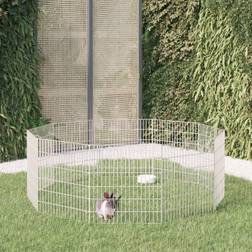 vidaXL Recinto Animales Corral 10 Paneles Hierro Galvanizado 54x60 cm