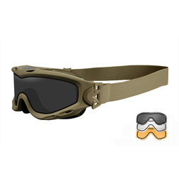 Wiley X SPEAR Dual Goggles Grey/Clear/Rust, Tan Frame