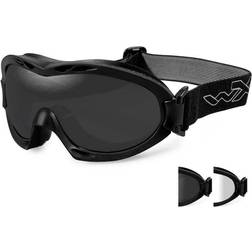 Wiley X NERVE Goggles, Smoke/Clear, Matte Black Frame