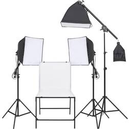 vidaXL Kit De Iluminación De Estudio Fotográfico Con Mesa Para Bodegón