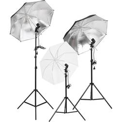 vidaXL Studio Lighting with Stands & Umbrellas