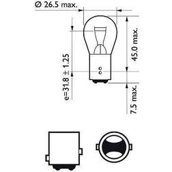 Philips Phillips glödlampa P21 5W Vision (2 st)