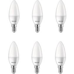 Philips LED-glödlampa Kerte 4,9W/827 (40W) 6-pack E14