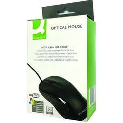 Q-CONNECT Black Scroll Wheel Mouse KF04368