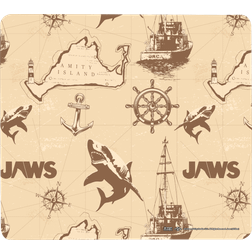 Jaws Map Gaming Mouse Mat Small