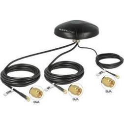 Navilock Multiband SMA omnidirectional roof mount outdoor Antenn navigering, cellulär rundstrålande hustak, utomhus, bil