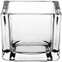 Olympia Glass Tealight Square Clear Candle Holder 5cm 6pcs
