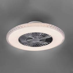 Reality Leuchten LED Deckenventilator Harstad Chrom