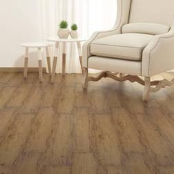 vidaXL PVC Fliesen Selbstklebend 2 mm Walnussbraun 2.51 m²