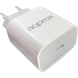 Approx Cargador de Pared USB-C Carga Rapida PD 20W-APPUSBWALL30