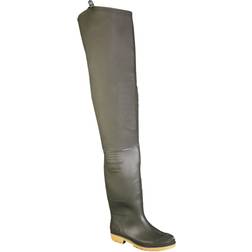 Administrator Thigh Wader Mens Boots Plain Rubber Wellingtons (green)