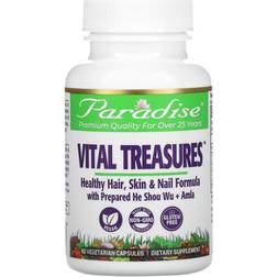 Paradise Herbs Vital Treasures, Hair, Skin & Nails, 60 Vegetarian Capsules 60 Stk.