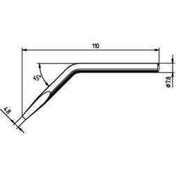 Ersa 082 Soldering tip Chisel-shaped, bent Tip