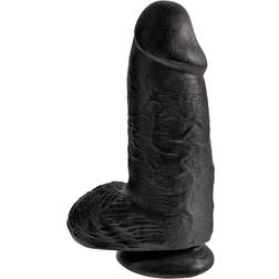 Pipedream King Cock Chubby Dildo Kiveksillä 23 cm Musta