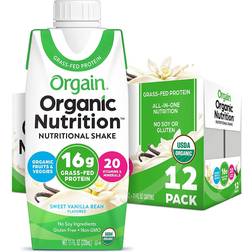 Orgain Organic Nutritional Shake Sweet Vanilla Bean 330ml 12 pcs