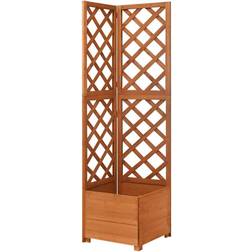 vidaXL Corner Trellis Planter 15.7x15.7x59.1"