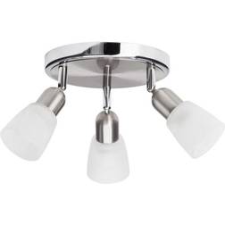 Brilliant Bethany Chrome Ceiling Flush Light ∅ 19cm