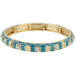 1928 Jewelry Stretch Bracelet - Gold/Blue/Transparent