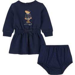 Polo Ralph Lauren Baby's Polo Bear Fleece Dress & Bloomer - Refined Navy
