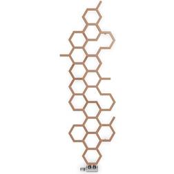 Terma Hex Bright Copper Vertical Designer Radiator, W573mm X H1700mm