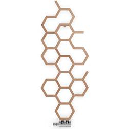 Terma Hex Bright Copper Vertical Designer Radiator, W486mm X H1220mm