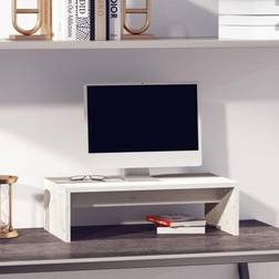vidaXL Skärmställ vit 50x27x15 massiv furu