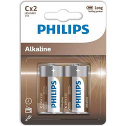Philips LR14A2B/10 Alkaline C Batteri 2-stk