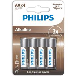 Philips Batteri Alkaline AA/LR6 4-pack