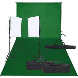 vidaXL Kit Per Studio Fotografico Con Set Di Luci E Fondale