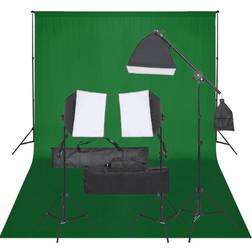 vidaXL Kit Per Studio Fotografico Con Set Di Luci E Fondale