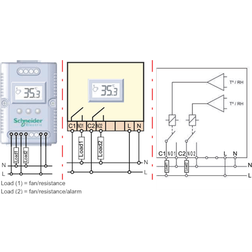 Schneider Electric Hygrostat 35-95% Rustfri 1co