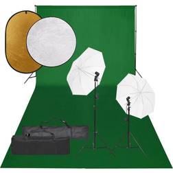 vidaXL Fotostudio-Set Mit Beleuchtung Hintergrund Und Reflektor