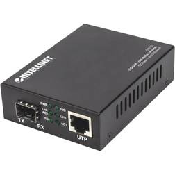 Intellinet 10GBase-T to 10GBase-R Media Converter 1 x 10 GB SFP+ Slot 1 x 10GB RJ45 Port