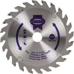 Faithfull Circular Saw Blade 152 x 20mm x 24T Fast Rip