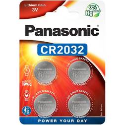 Panasonic CR2032 Batería de Litio de botón 3 V Pack de 4