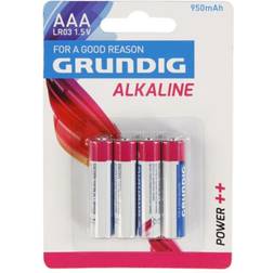 Grundig alkaline batterijen AAA 4x stuks