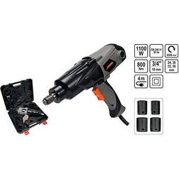 Sthor Professional Electric Impact Wrench in Case 1000 Watt 800 NM with 4 Nuts Electric Screwdriver Electric Impact Wrench 3/4 800 Nm 1100 W Nut