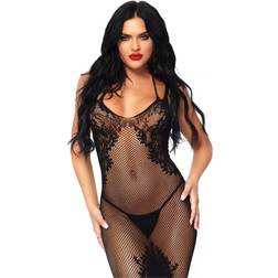 Leg Avenue Blonde og Fiskenet Kjole Sort One Size