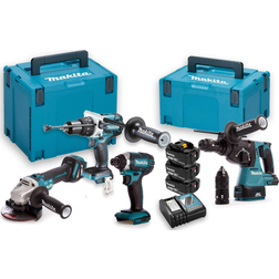 Makita DLX4104TJ1 Combiset DHP486 Accu Klopboormachine DGA513 Haakse Slijper DHR243Z boorhamer DTD153 slagschroevendraaier 18v 5.0Ah Li-ion