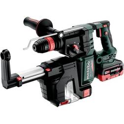 Metabo Marteau combiné sans fil KH 18 LTX BL 28 Q Set ISAavec système d'aspiration des poussières intégré et mandrin interchangeable Quick metaBOX 185 XL 18V 2x5.5Ah LiHD ASC 145