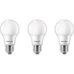 Philips LED-glödlampa 8W/827 (60W) frosted 3-pack E27