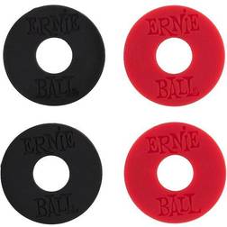 Ernie Ball EB-4603 Strap Blocks, Black & Red, 4 pc