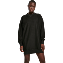 Urban Classics Oversized Rib Crewneck Dress - Black
