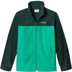 Columbia Boy's Steens Mountain II Fleece Jacket - Dark Lime/Spruce