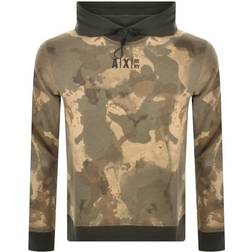 Armani Exchange Men's Camo Colorblocked Logo-Print Hoodie